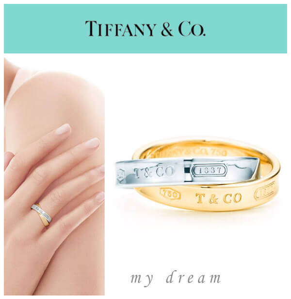 ティファニー コピー【Tiffany &amp;amp; Co】INTERLOCKING CIRCLES RING in goldM6A6582