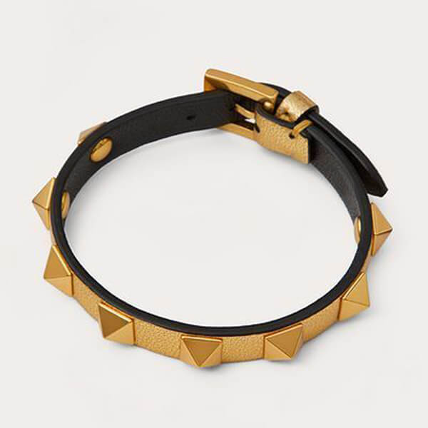 ヴァレンティノ偽物VALENTINO GARAVANI ROCSKTUD LEATHER BRACELET 21033130