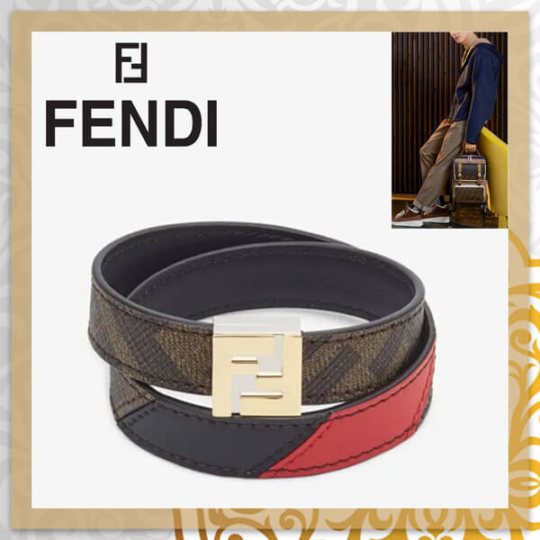 FENDI☆FFコピーロングダブルツイストレザーブレスレット2011c01A34A6