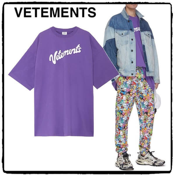 VETEMENTS 偽物ヴェトモン◆POLIZEI Tシャツ グリーン ポリス201116B14809102