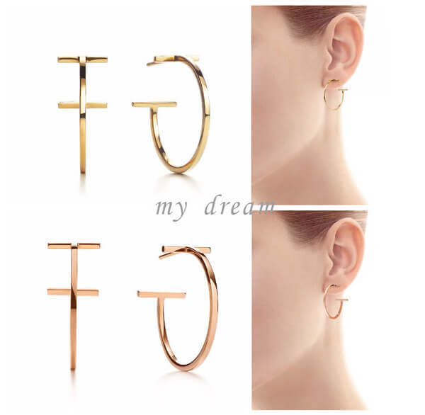 ティファニー コピー【Tiffany &amp;amp; Co】T wire hoop earrings medM6A6581