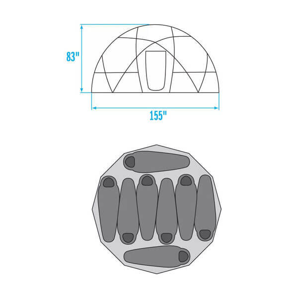 The North Face 【売り切れ続出 】偽物ドーム型テント 2-METER DOME 8人用/4シーズンテント A557
