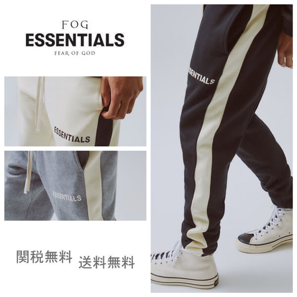 国内即発 [FOG] フィアオブゴッド 偽物 Essentials パンツ Side Stripe 21040608