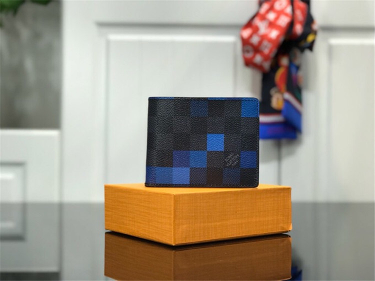 ルイヴィトンスーパーコピー ポルトフォイユ スレンダー ダミエブルー 財布 N60180