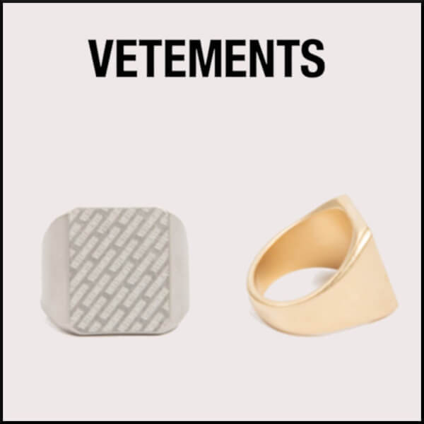 ★VETEMENTS★スーパーコピー ロゴ リング ２色【国内発送関税送料無料】21030813