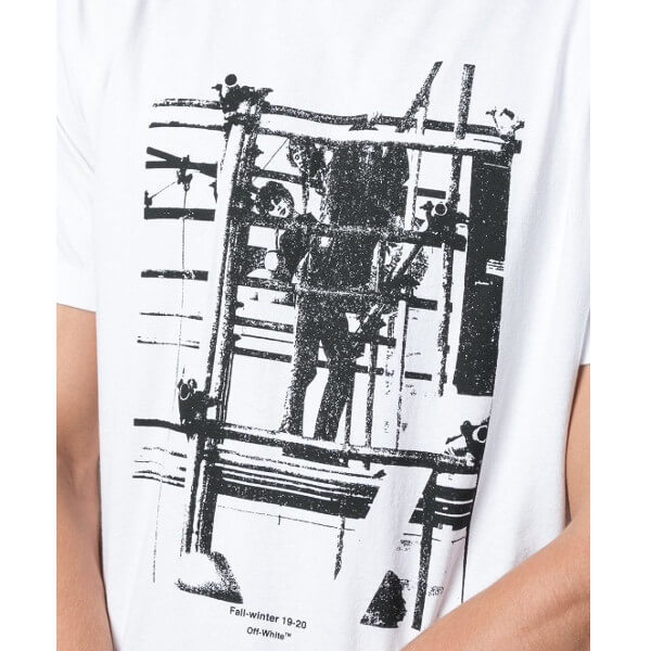 20AW【Off-White】 コピー メンズ スリムフィット Tシャツ OMAA027F19185007 0110 激安