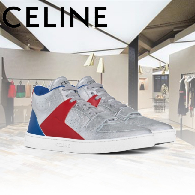 2021SS 新作 CELINE コピー CT-02 ベルクロストラップ ミッドスニーカー 342823543C_36RB