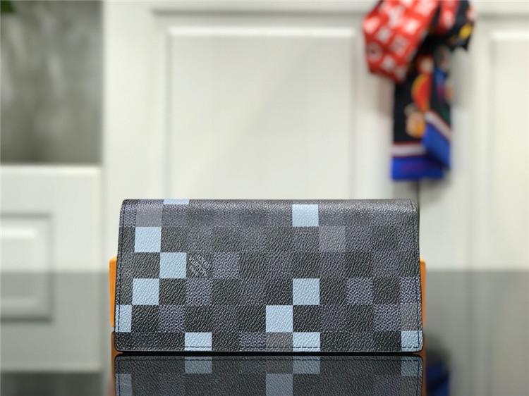 ルイヴィトン偽物ポルトフォイユ ブラザ N601632 ダミエ グラフィットブラザ ウォレット