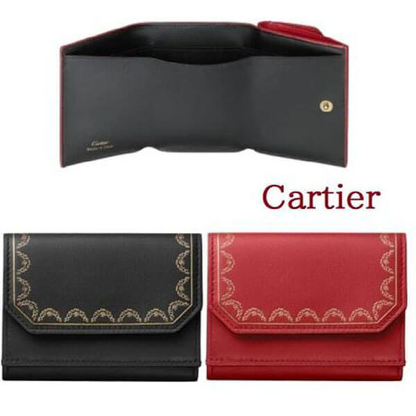 【Cartier】偽物即対応 ガーランド ドゥ カルティエ 三つ折り財布Lkd50