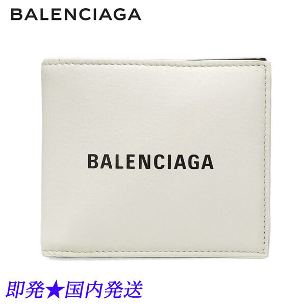 BALENCIAGA バレンシアガコピー 二つ折り財布 小銭入れ無し 485108 DLQHN 9060 ホワイト