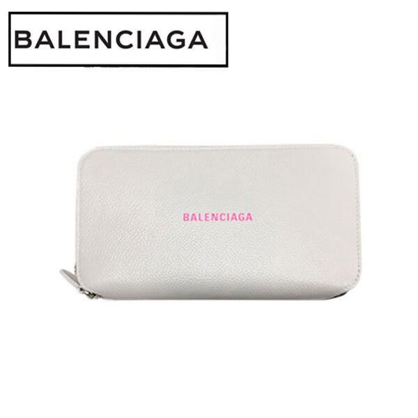 BALENCIAGA バレンシアガ 長財布 コピー ホワイトxピンク 5942901IZF39066