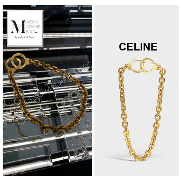 【CELINE】コピー主役に☆《Triomphe》チェーンネックレス◆安心追跡付 46N006SIV.35OR