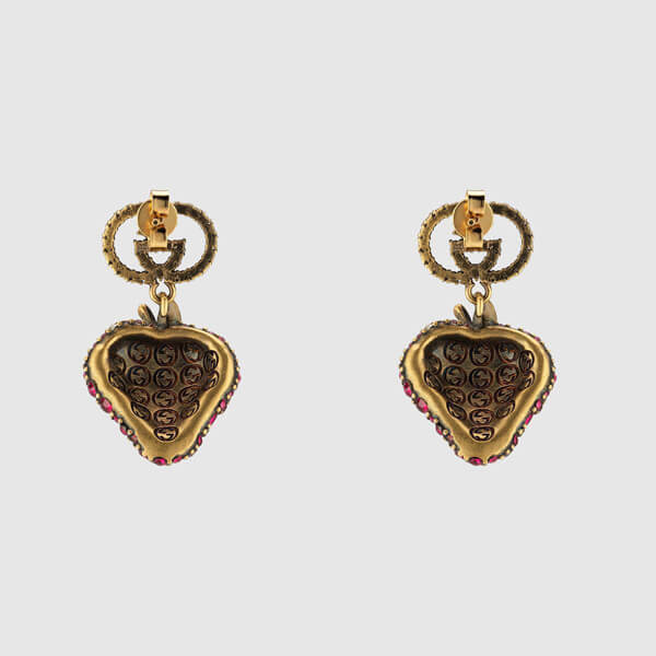 2020年春夏新作 GUCCI イグッチ いちご コピー ンターロッキングG ストロベリー ピアス08PAX9037
