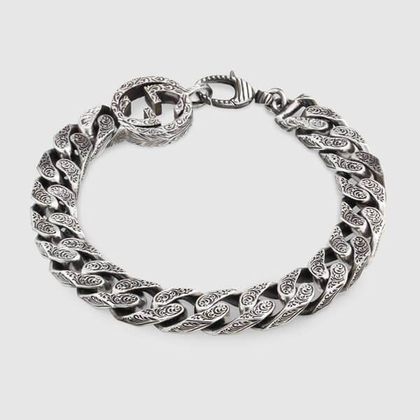 ★GUCCIコピーN級品★インターロッキングG シルバー チェーンブレスレット 20080601