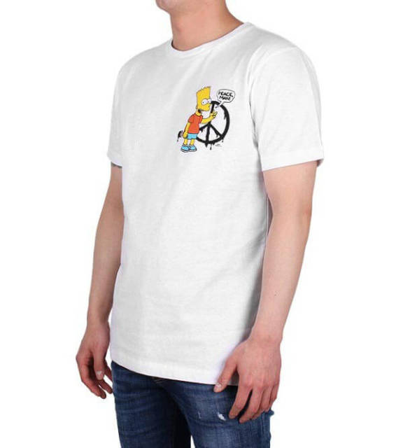 限定 Off-White  オフ ホワイト コピー メンズ ★BART PEACE S/S T-SHIRT Tシャツ OMAA027S191850340188