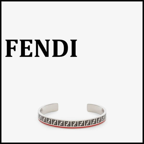 FENDI 偽物ロゴブレスレット シルバーカラー FF2011c01A34A3
