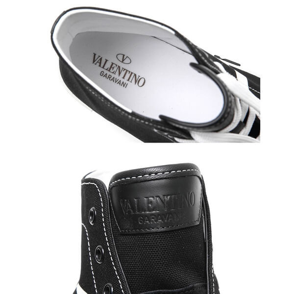 VALENTINO 19AW V logo ヴァレンティノ ハイカット スニーカー 偽物_BLACK20111601