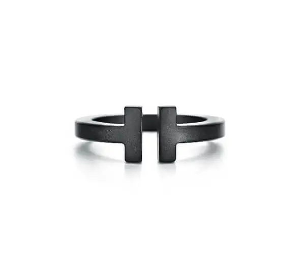 ティファニー コピー TIFFANY &amp; Co. TIFFANY T Square Ring in Black M6A6586