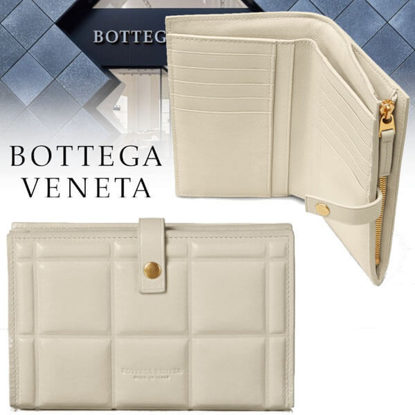 Bottega Veneta★コピーパッド入り★格子柄二つ折り ミニウォレットWBV15