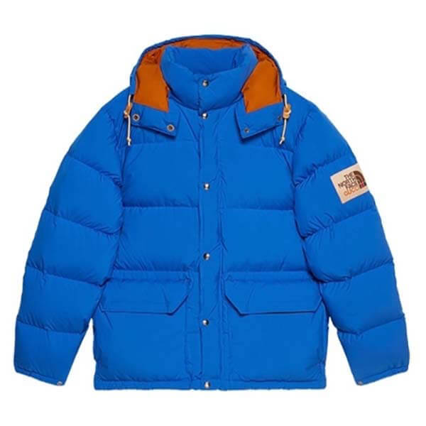 歴史的コラボ入手困難!GUCCI×THE NORTH FACE BLUE DOWN JACKET