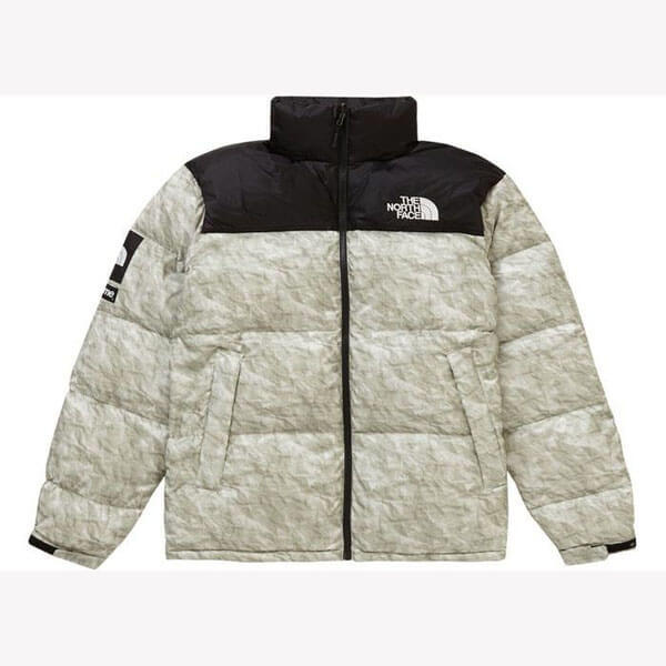 Supreme The North Face Paper Print Nuptse 偽物シュプリーム コートND950