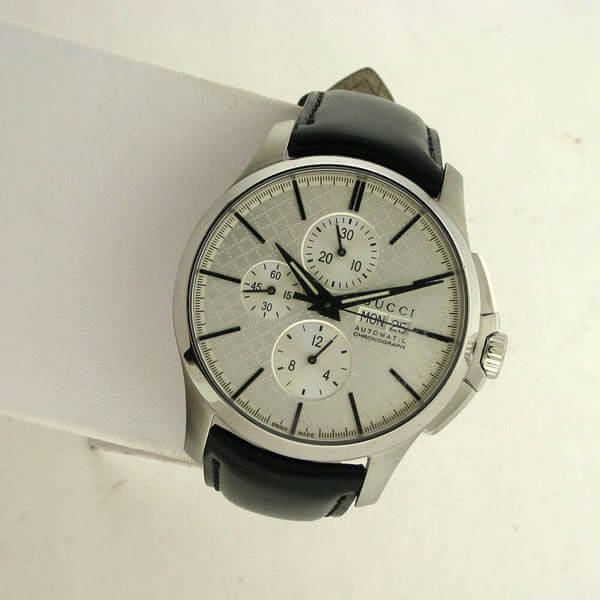 国内発 GUCCI★スーパーコピー G-Timeless Leather シルバー グッチメンズ腕時計 YA126265