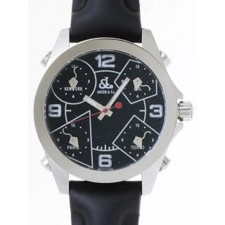 ジェイコブJACOB&Coコピー ファイブタイムゾーン JCM-29 40mm ブラック