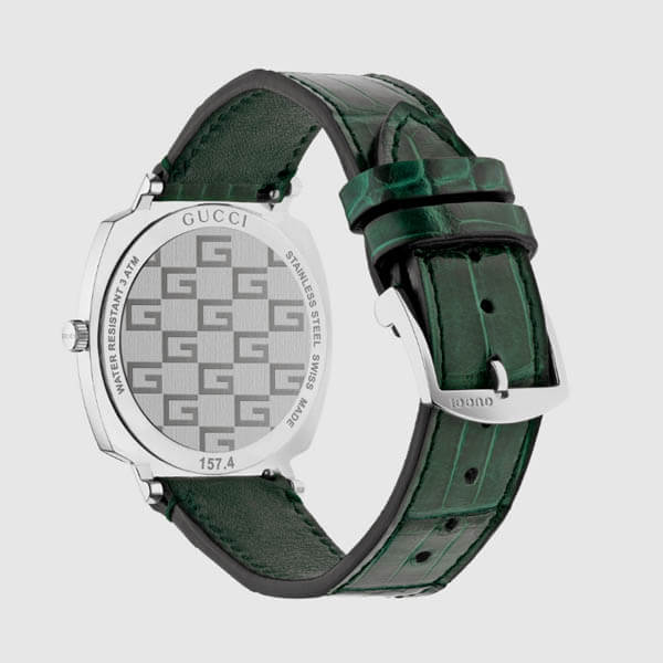 GUCCI コピー 20SS 最新作◆ロゴ入り グリップ ウォッチ 38mm◆green 21030405