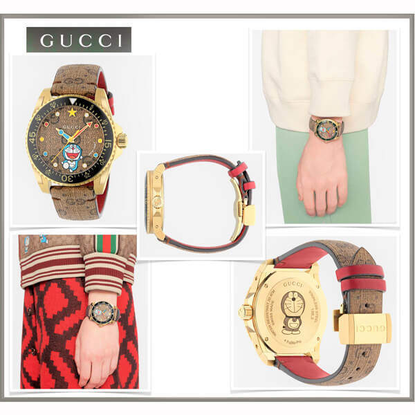 Gucci ドラえもん x Gucci ドラえもんの腕時計「グッチ ダイヴ」