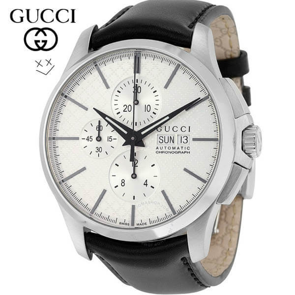 国内発 GUCCI★スーパーコピー G-Timeless Leather シルバー グッチメンズ腕時計 YA126265