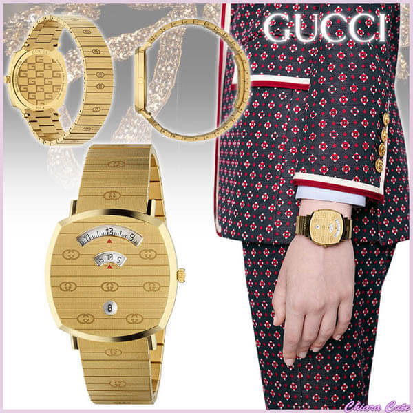 【21SS NEW】GUCCIスーパーコピー_women/Grip watch,38mm 時計 Gマーク /GOLD系 YA157409