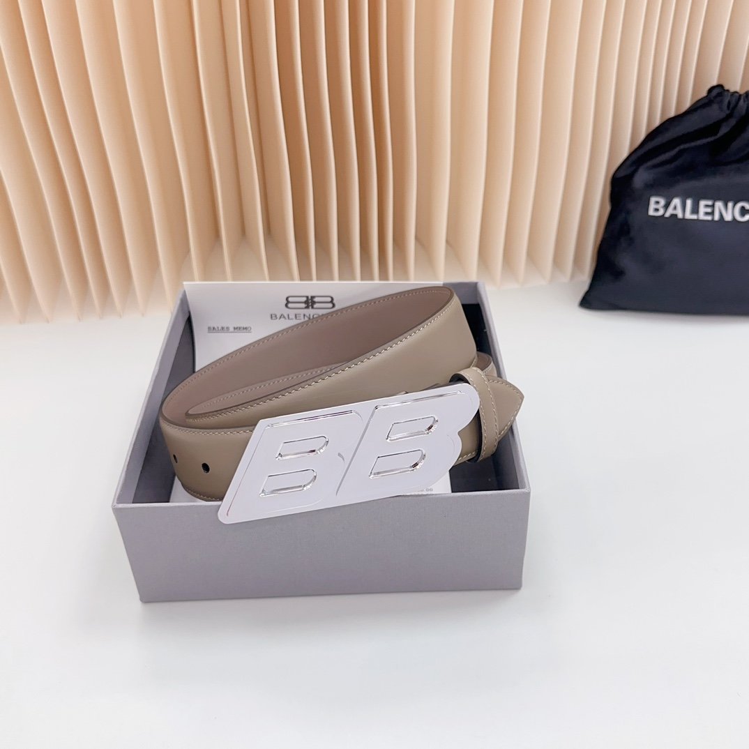 絶対欲しい！    バレンシアガ BB ロゴ レザーベルト コピー   BALENCIAGA   バレンシアガベルト0027