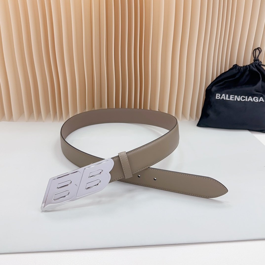 絶対欲しい！    バレンシアガ BB ロゴ レザーベルト コピー   BALENCIAGA   バレンシアガベルト0027