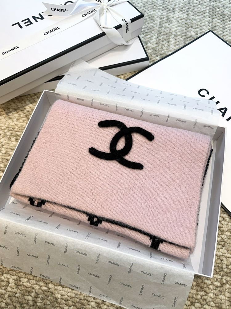 最安値挑戦  シャネル カシミヤニットのマフラーです 偽物    CHANEL シャネルマフラー0066