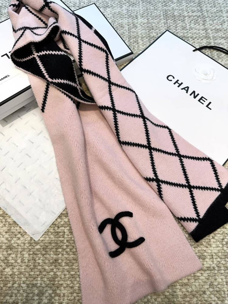 最安値挑戦  シャネル カシミヤニットのマフラーです 偽物    CHANEL シャネルマフラー0066