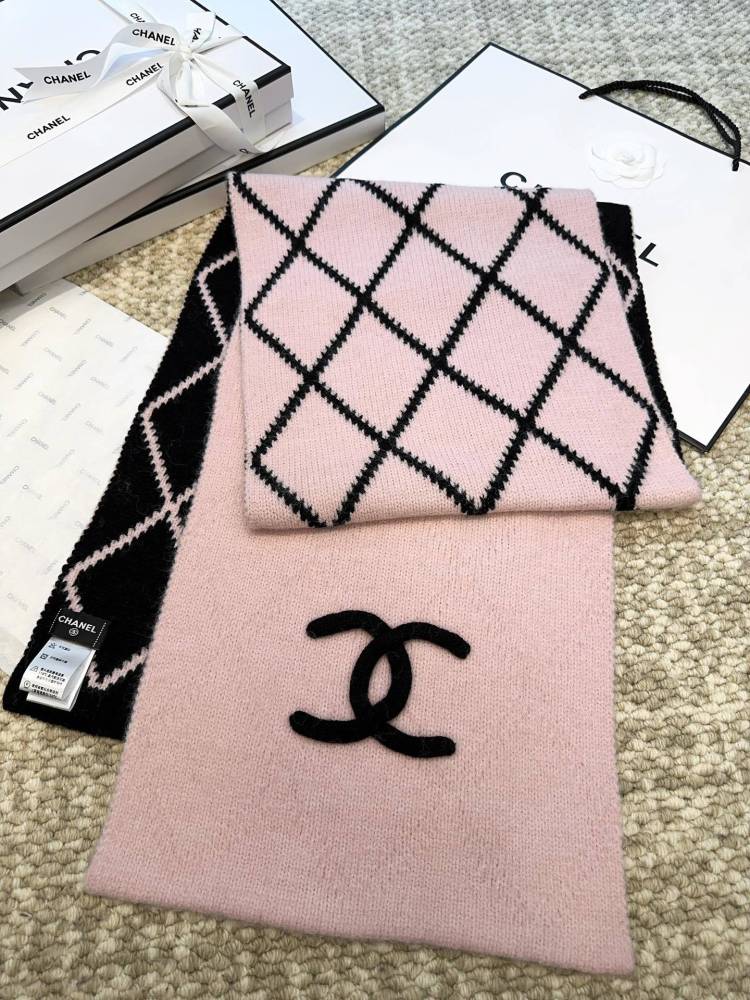 最安値挑戦  シャネル カシミヤニットのマフラーです 偽物    CHANEL シャネルマフラー0066