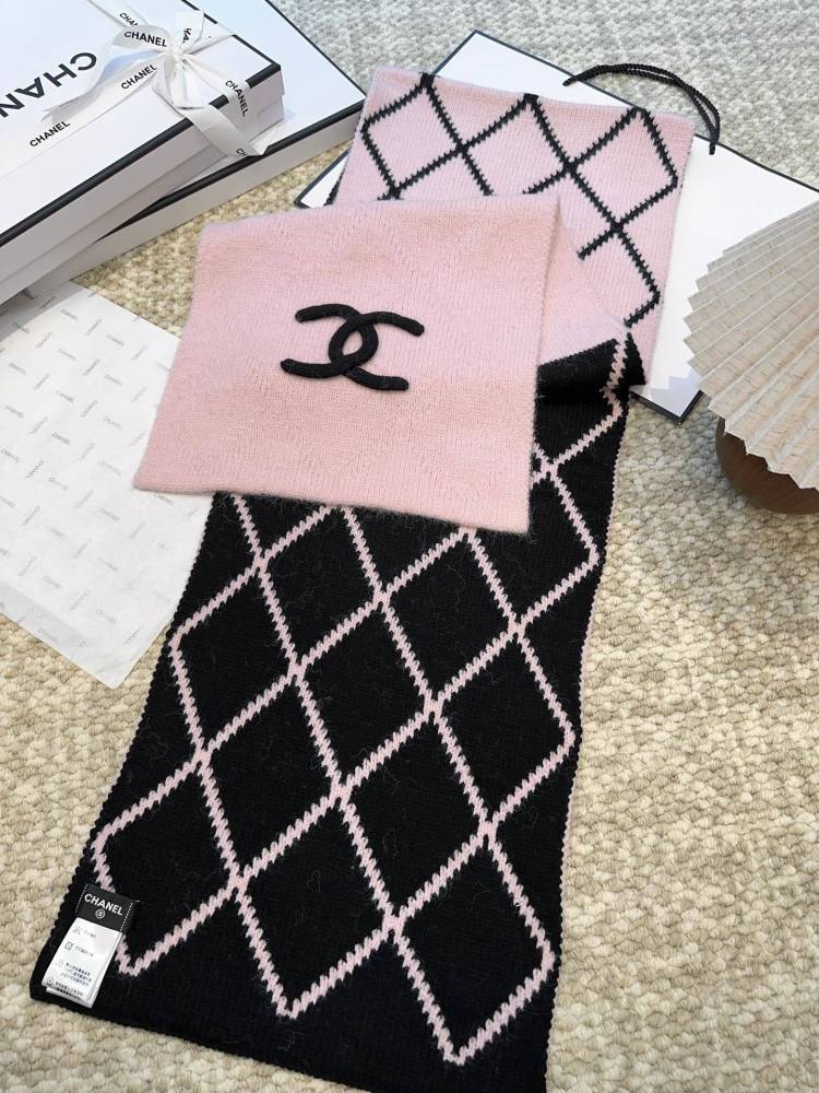 最安値挑戦  シャネル カシミヤニットのマフラーです 偽物    CHANEL シャネルマフラー0066