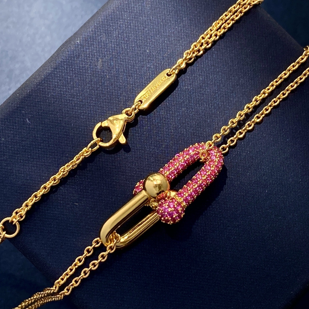 すぐ届く♪ティファニー コピー ハードウェア ダブルリンク ペンダント  Tiffany  ティファニージュエリー0028