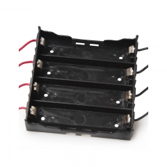 4 Cells 18650 battery holder in parallel, li ion battery holder, with 8 Wire Leads