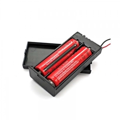 Plastic 7.4V Dual 2X18650 Battery Holder With Cover And On/Off Switch