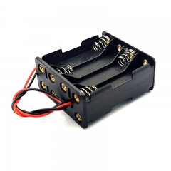 Back to Back 8AA Battery Holder With Wire Leads 9V Snap Connector