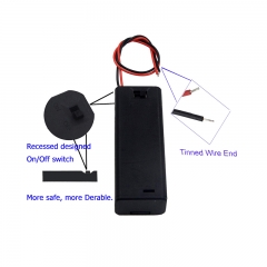 1 x AA Battery Holder with Switch, 3V AA Battery Holder Case with Wire Leads and ON/Off Cover