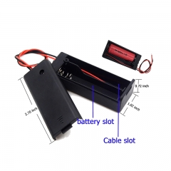 1 x AA Battery Holder with Switch, 3V AA Battery Holder Case with Wire Leads and ON/Off Cover