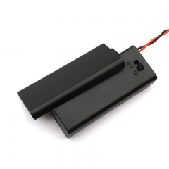 2 AAA Battery Holder with Switch, 3V AAA Battery Holder Case with Wire Leads and ON/Off Switch