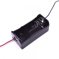 Single 1.5V Plastic C Cell Battery Holder Battery Storage Case Box With Wire Leads