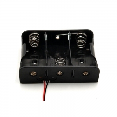 Plastic 3xC Cell Battery Holder with Wire Leads 6V C Size Battery Case Box