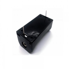 Plastic 1.5V One C Type Battery Holder C Cell Battery Storage Case Box with PC Pins Black Plastic Bag Bronze Nickel
