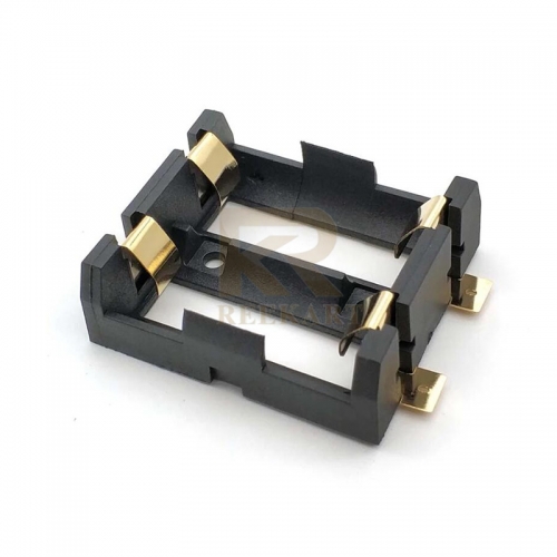 SMT SMD Dual 18350 li lion battery holder with gold plated