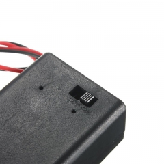 Plastic 9V Battery Holder With Switch Cover 6F22 Battery Slot 9 Volt Battery Box