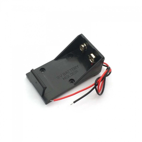 Plastic 9V Battery Holder Case With Wire Leads